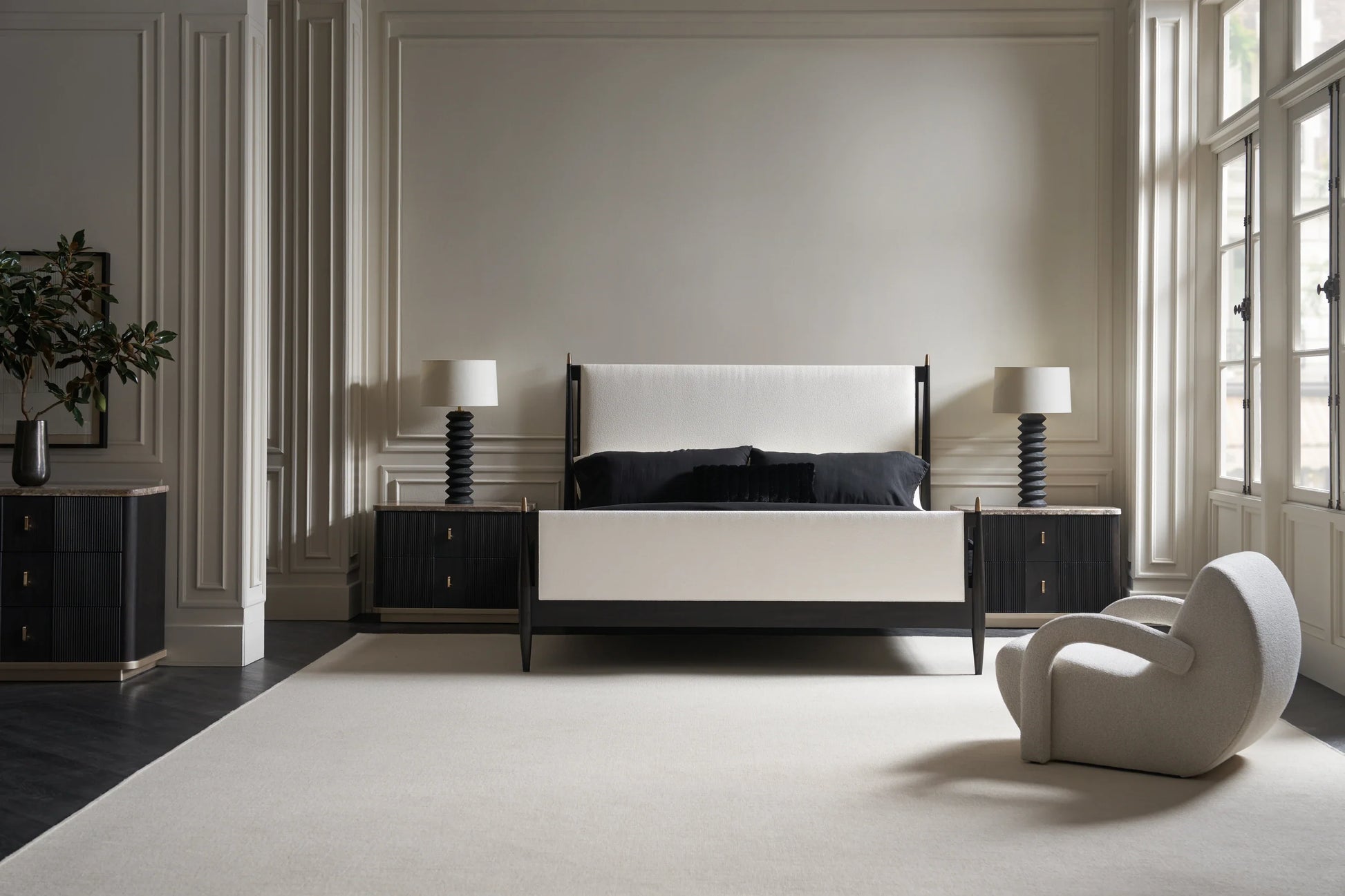Unity Bed - Queen Black Stained Ash