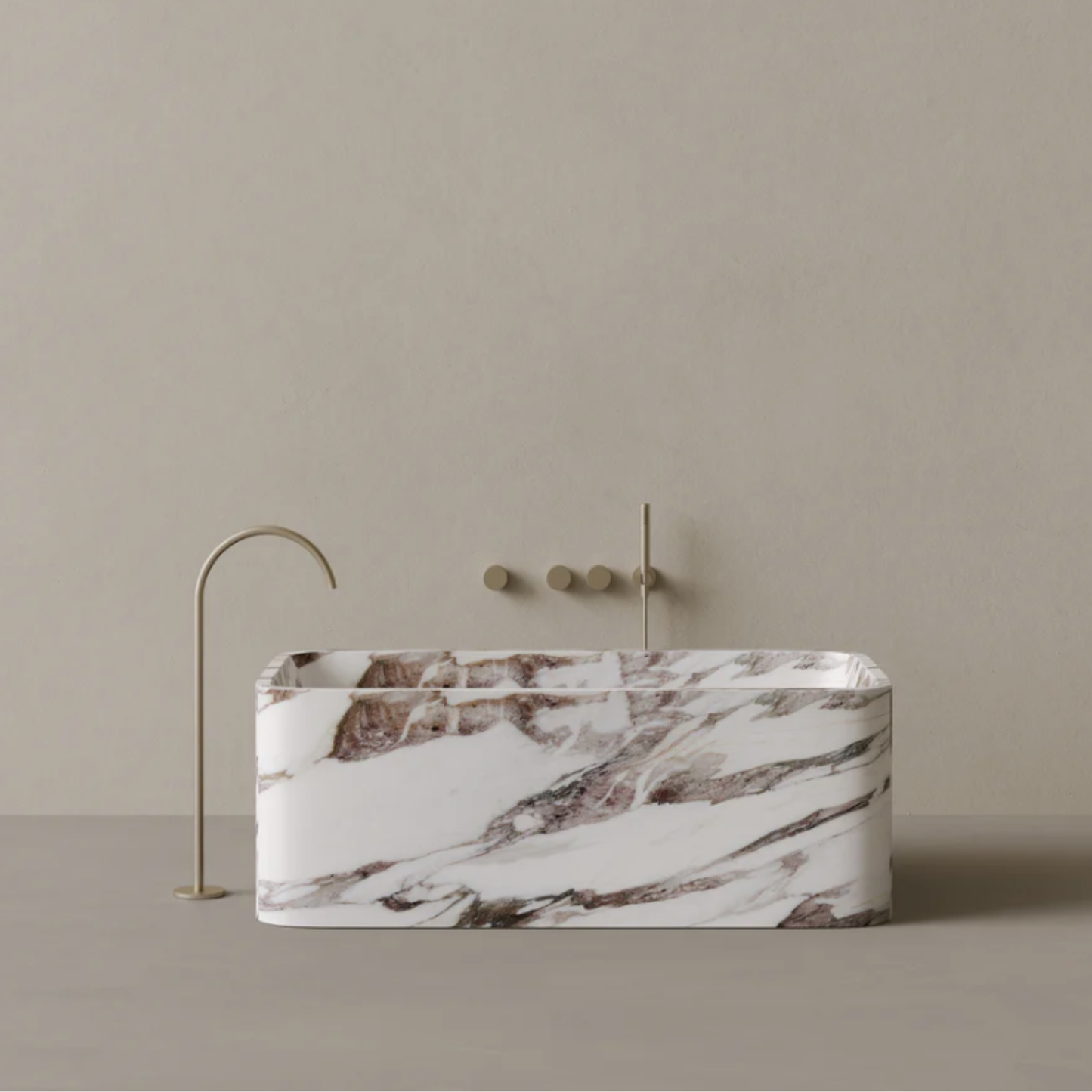 ELEMENTO BATH | 61" x 33" RECTANGULAR STONE BATHTUB | $12,425.00 - $39,496.00