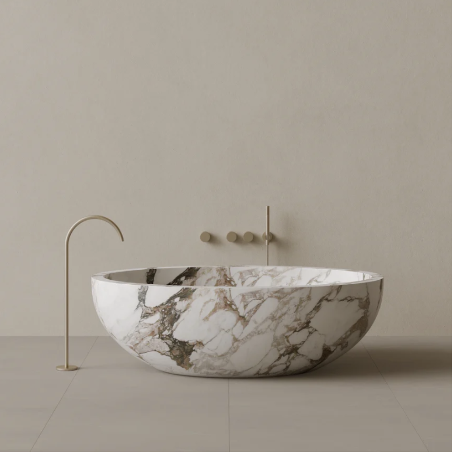 ELEMENTO BATH | 69" x 45" HANDCRAFTED OVAL STONE BATHTUB | $13,808.00 - $55,898.00