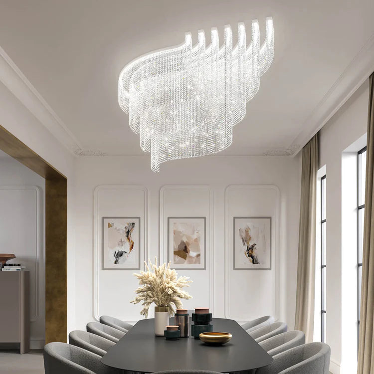 MASIERO | GALASSIA TRANSPARENT CRYSTAL CHANDELIER #1 | $46,125.00