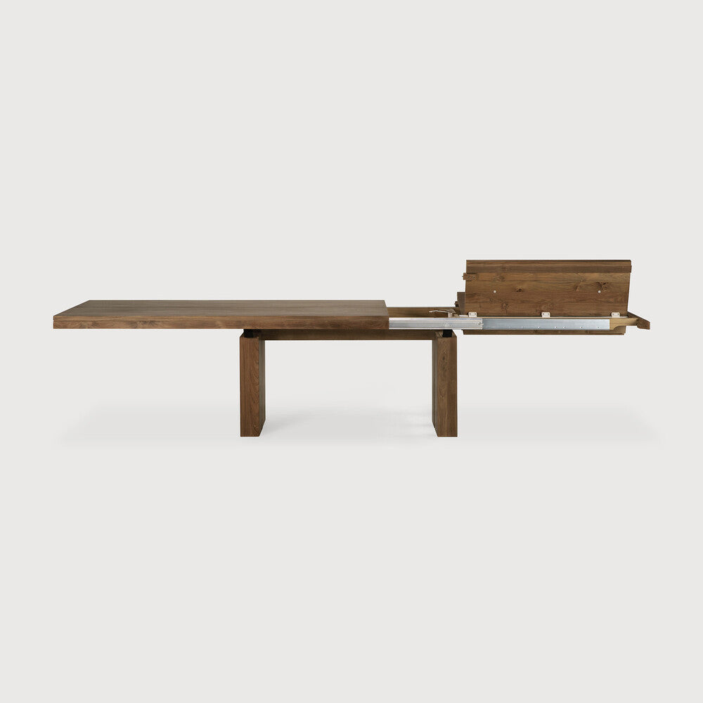 ETHNICRAFT DOUBLE EXTENDABLE DINING TABLE - TEAK | $6,119.00