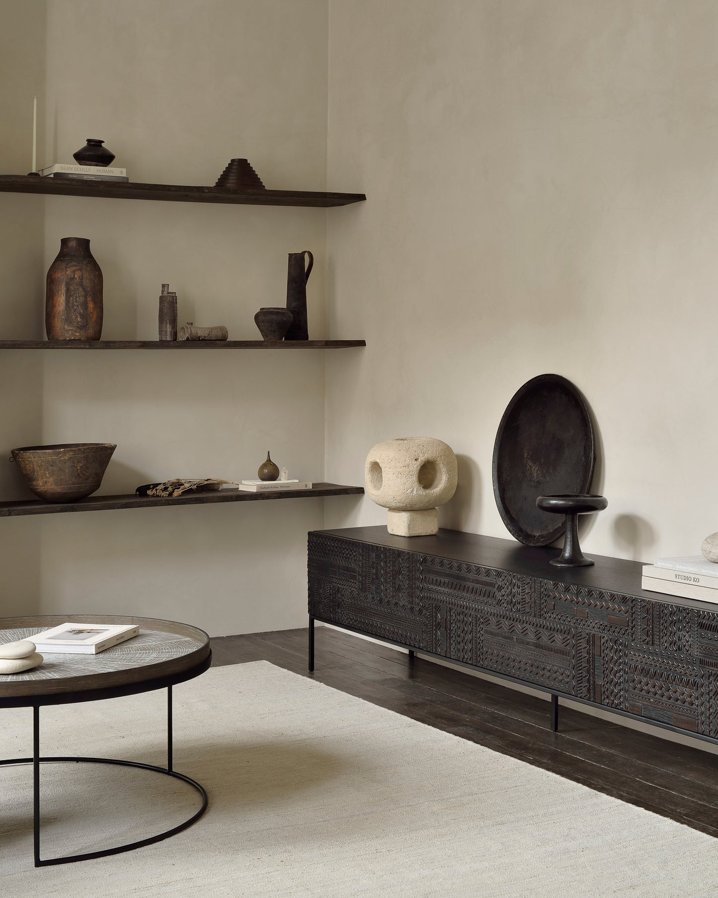 ETHNICRAFT TABWA TV CUPBOARD - TEAK OFF BLACK | $2,829.00 - $3,709.00