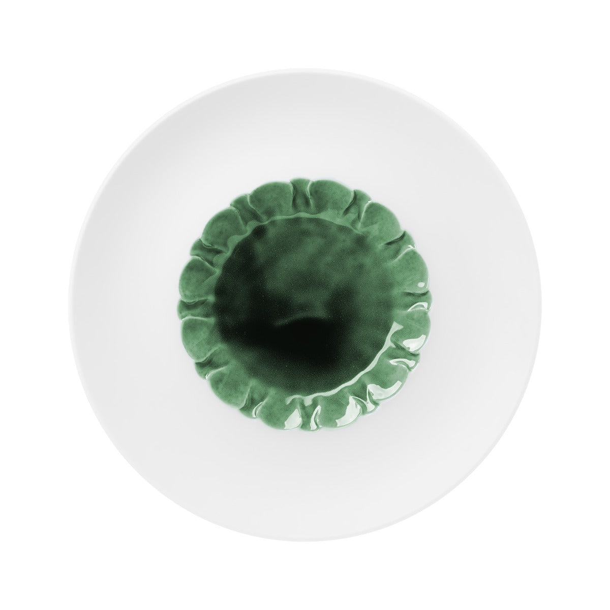 Hering Berlin Evolution Rimmed Plate With Structured Well
