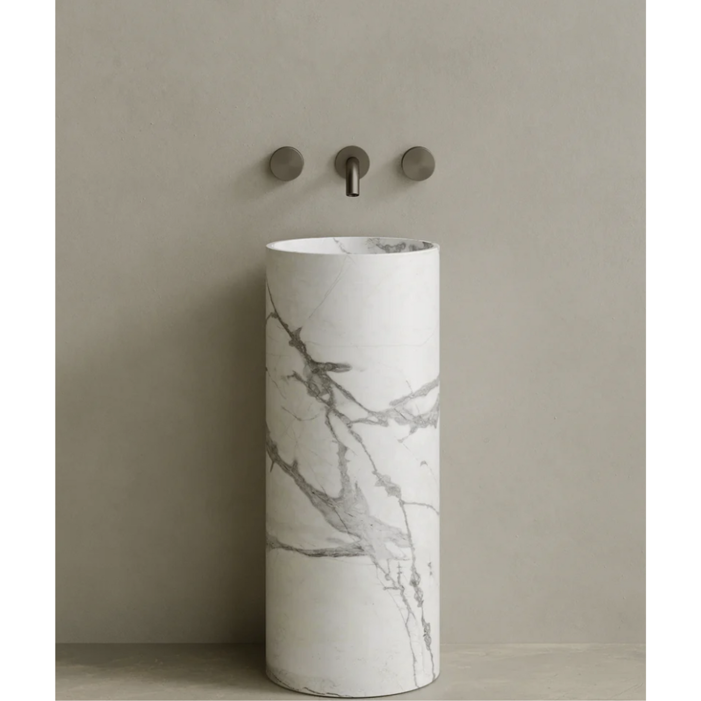 ELEMENTO BATH | CALVA STONE PEDESTAL SINK | $3,313.20 - $6,894.80