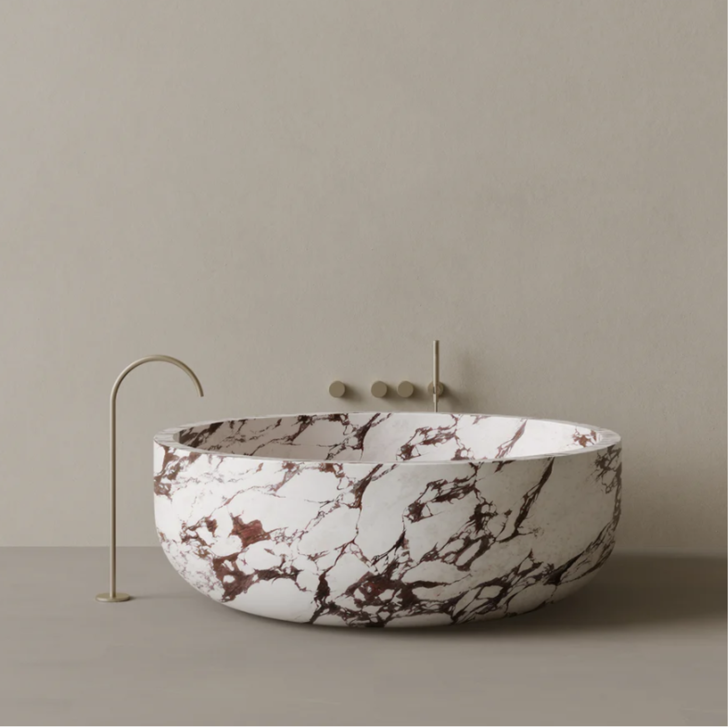 ELEMENTO BATH | 56" x 56" ROUND STONE BATHTUB | $16,345.00 - $59,571.00