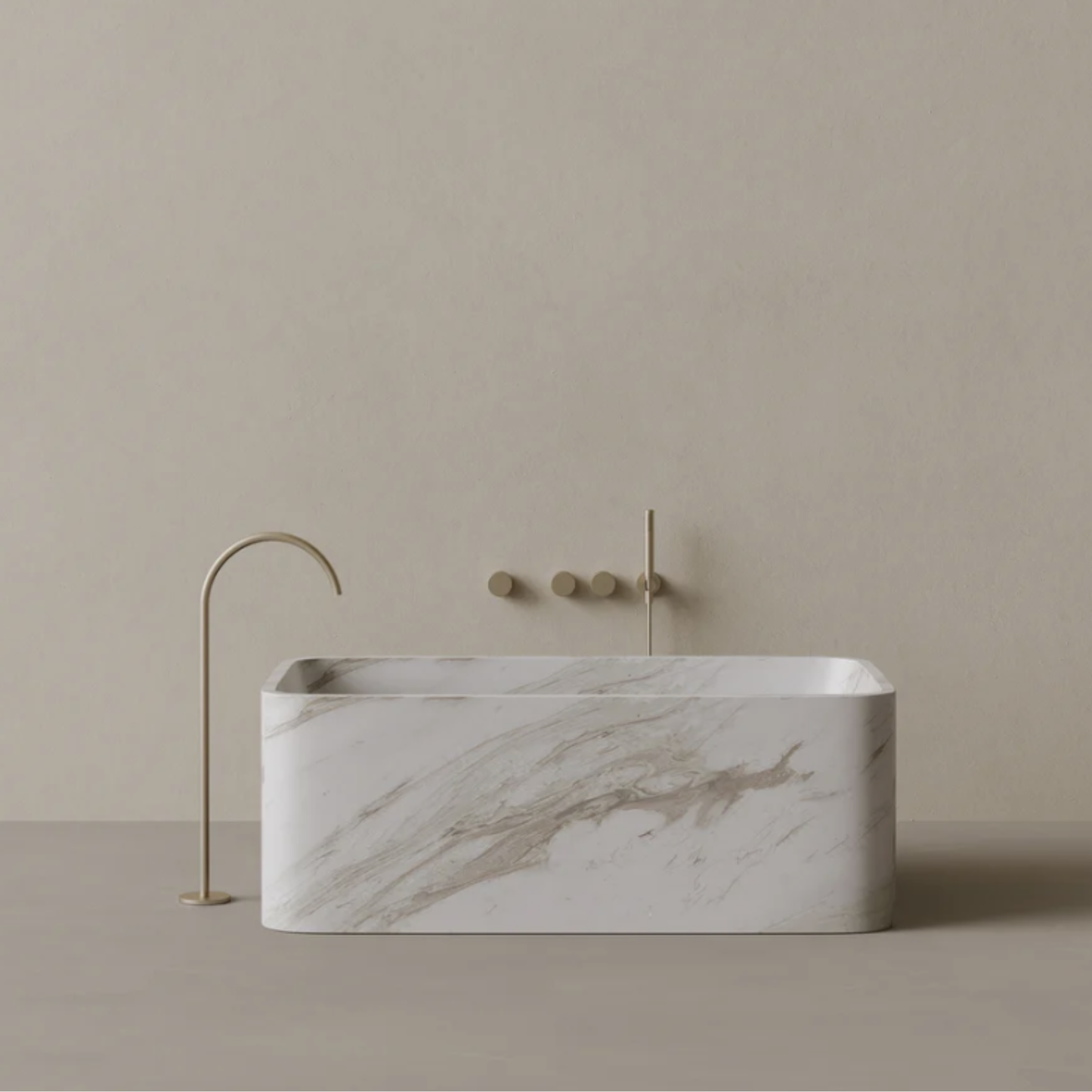 ELEMENTO BATH | 61" x 33" RECTANGULAR STONE BATHTUB | $12,425.00 - $39,496.00