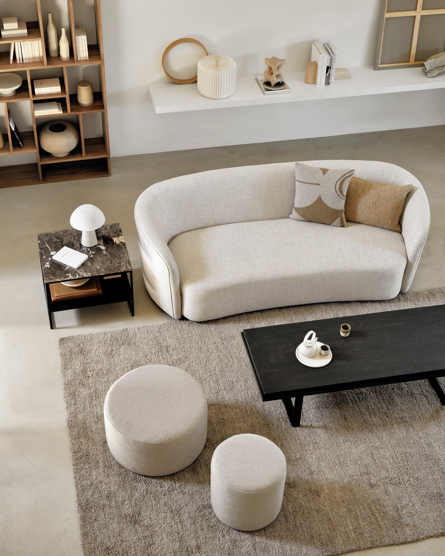 ETHNICRAFT BARROW POUF - OFF WHITE | $419.00 - $609.00