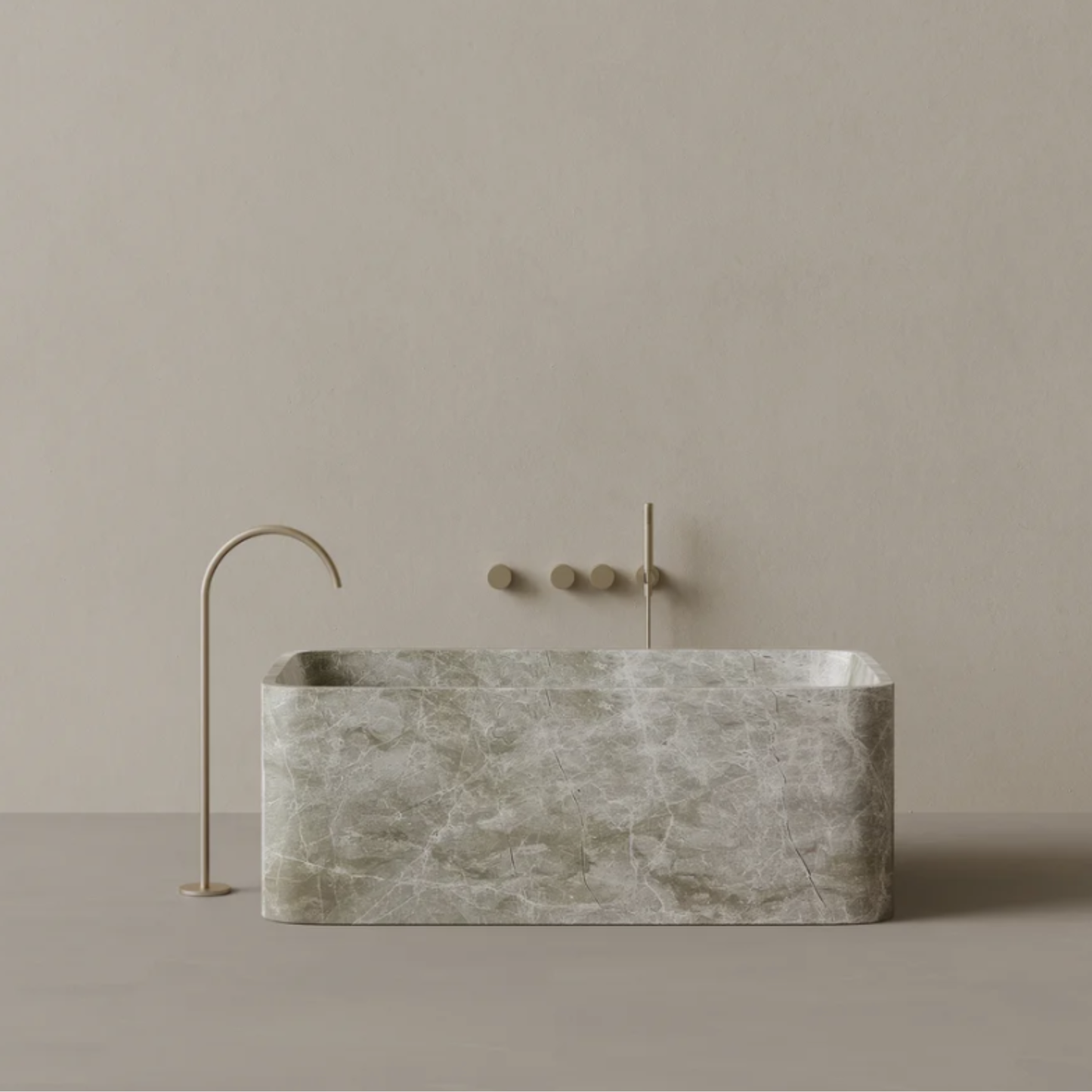 ELEMENTO BATH | 61" x 33" RECTANGULAR STONE BATHTUB | $12,425.00 - $39,496.00