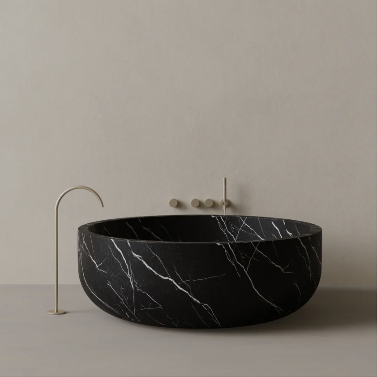 ELEMENTO BATH | 56" x 56" ROUND STONE BATHTUB | $16,345.00 - $59,571.00