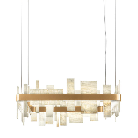 MASIERO | HONICE S80 ONYX AND GOLD FINISH METAL CHANDELIER | $12,865.00