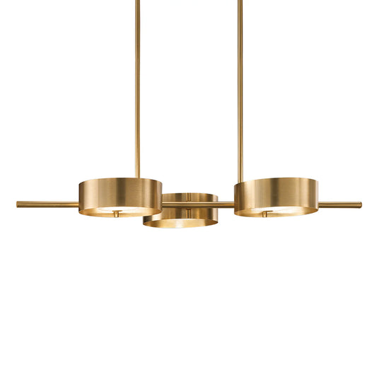 MASIERO | SOUND BIL GALVANIZED BRUSHED METAL 3-LIGHT CHANDELIER | $4,235.00