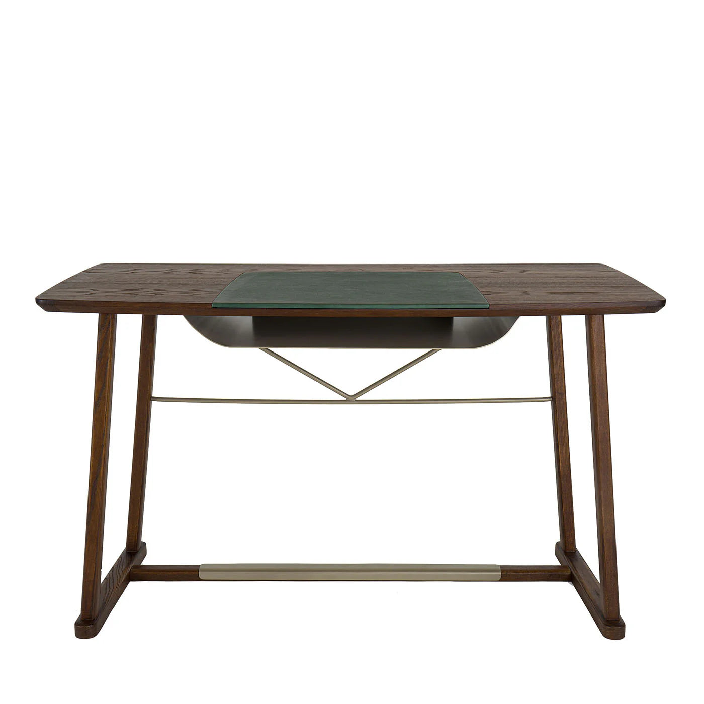 GOLIA BROWN WOOD DESK WITH LEATHER INLAY | $6,425.00