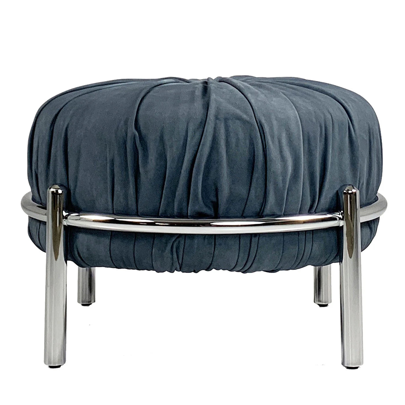 BONBON BLUE LEATHER POUF | $2,855.00