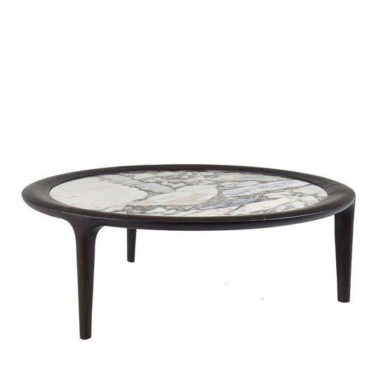 GODOT BROWN OAK WOOD AND OCEAN STORM MARBLE COFFEE TABLE | $5,590.00