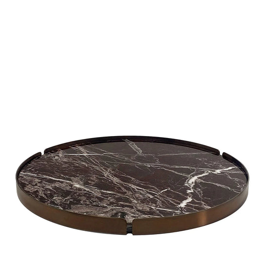 HUG LEVANTO RED MARBLE TRAY WITH BURNISHED BRONZE FRAME | $2,075.00
