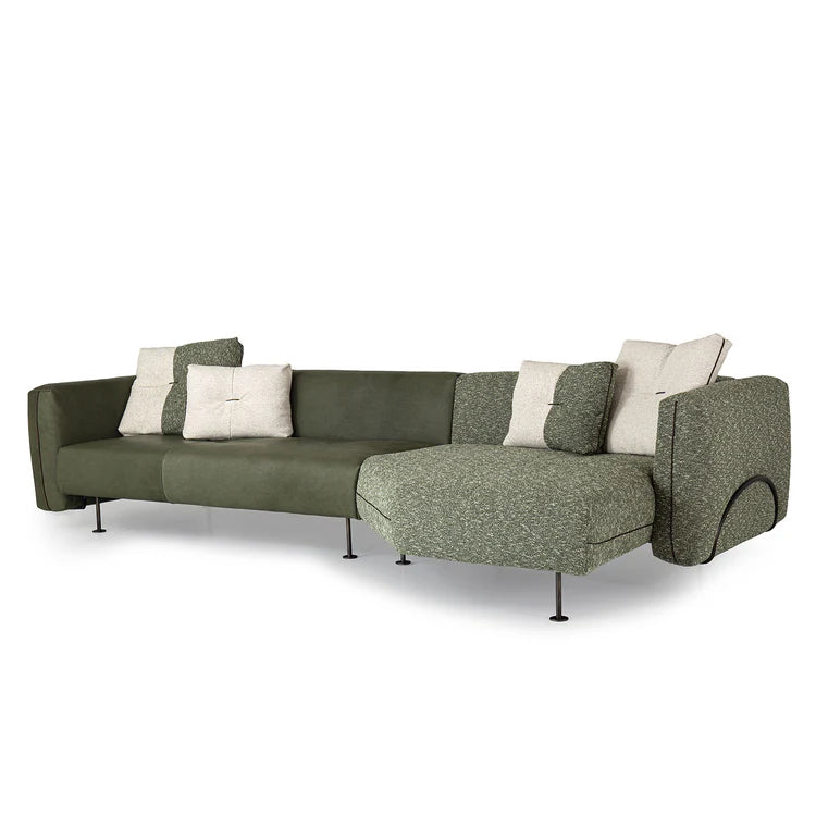 SHIFU GREEN LEATHER MODULAR SOFA | $20,800.00
