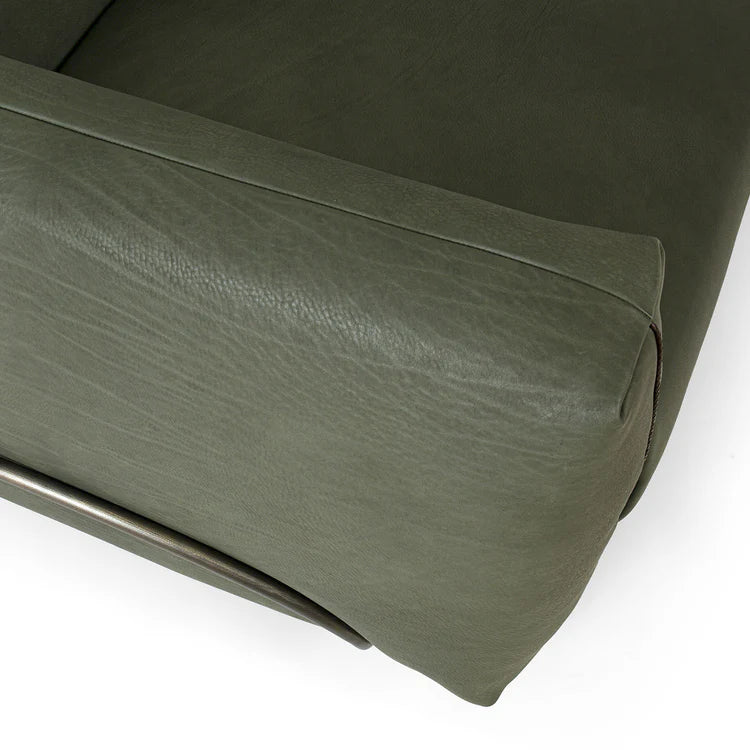 SHIFU GREEN LEATHER MODULAR SOFA | $20,800.00