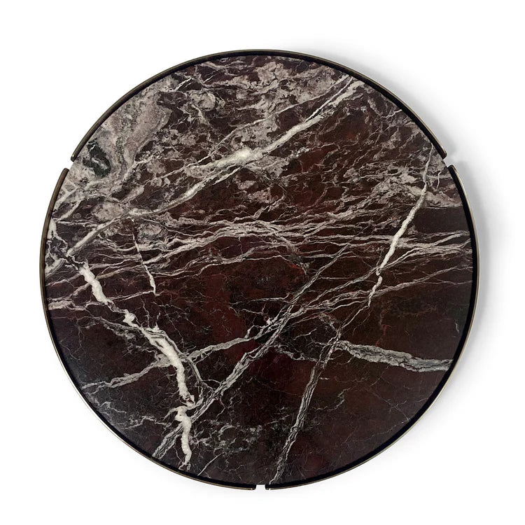 HUG LEVANTO RED MARBLE TRAY WITH BURNISHED BRONZE FRAME | $2,075.00