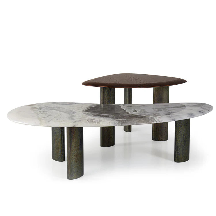 EGEO LOW COFFEE TABLE WITH OYSTER MARBLE TOP | $10,500.00