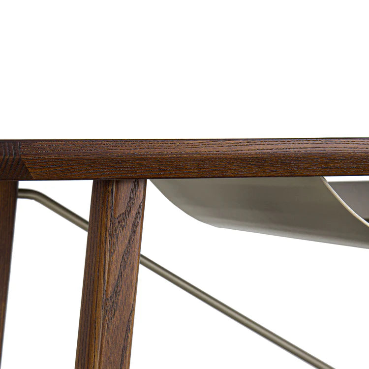 GOLIA BROWN WOOD DESK WITH LEATHER INLAY | $6,425.00