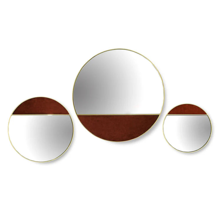 HALF MOON BRASS MEDIUM WALL MIRROR | $2,225.00