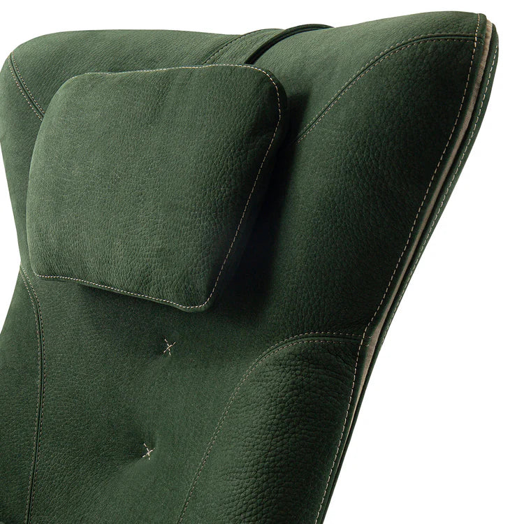 MIA GREEN LEATHER WITH METAL BASE ARMCHAIR | $6,320.00