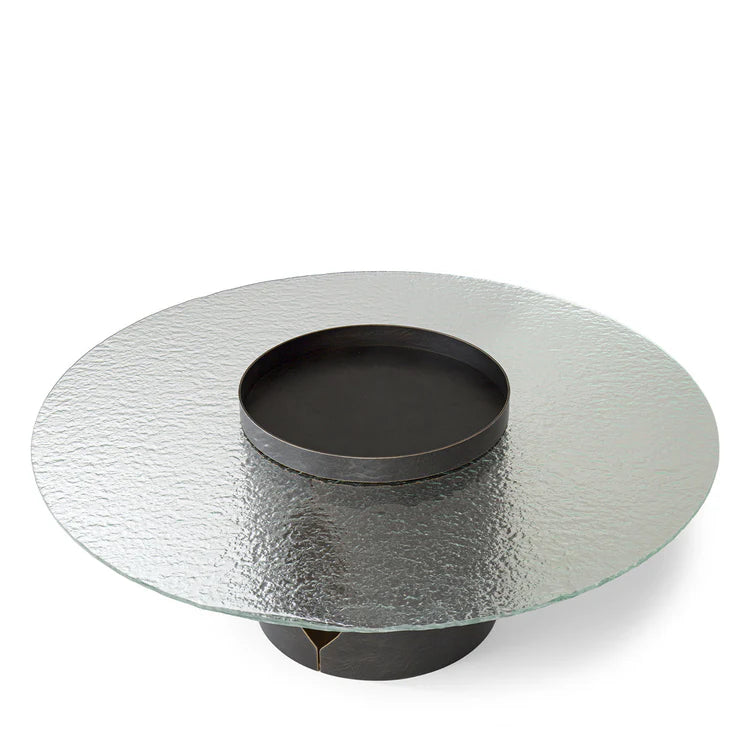 ALISO GLASS TOP BRONZE COFFEE TABLE | $6,125.00