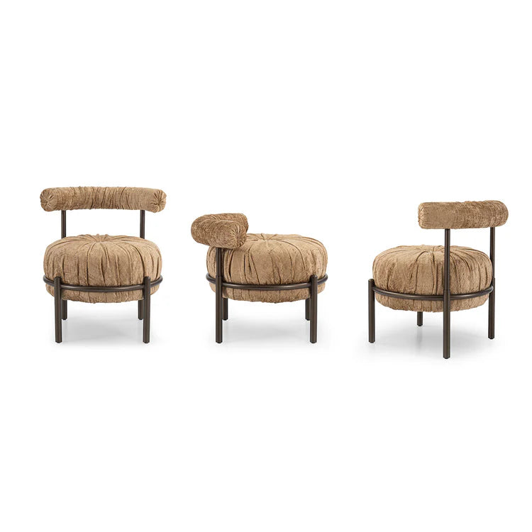 BONBON ROUND BEIGE LOUNGE CHAIR | $3,890.00