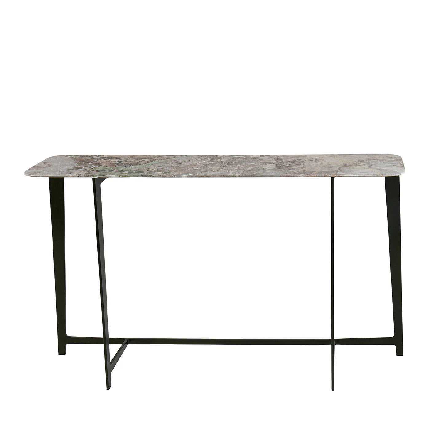 B191 GREEN BASE WITH IRIS HEAVEN MARBLE TOP CONSOLE | $4,445.00