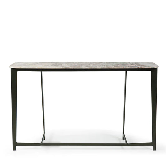 B191 GREEN BASE WITH IRIS HEAVEN MARBLE TOP CONSOLE | $4,445.00