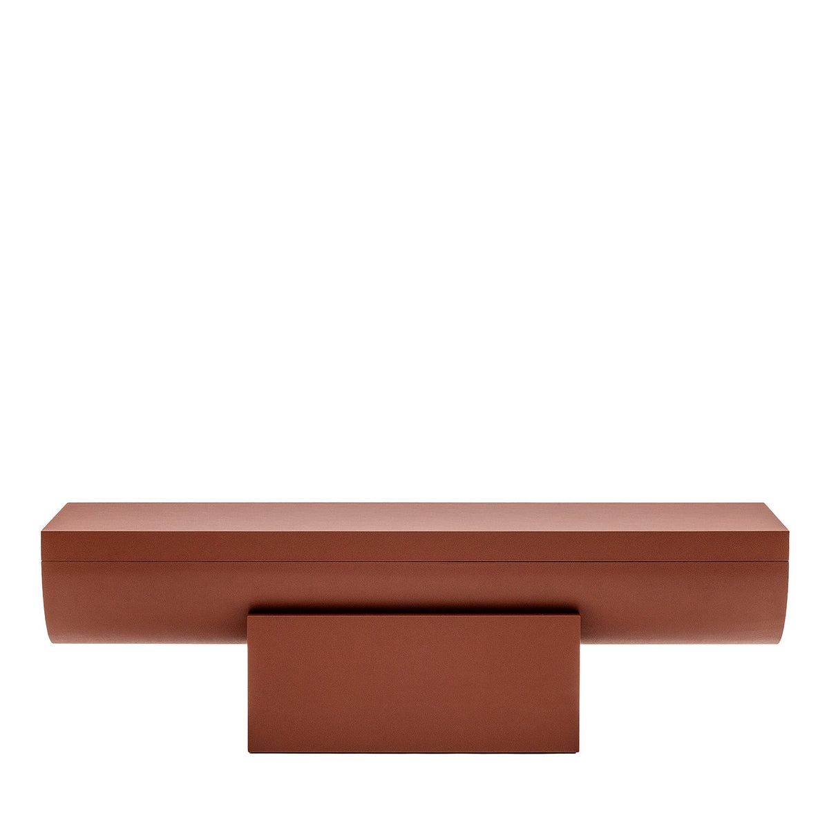Aurelia Rust Printed Calfskin Golf Bench by Stephane Parmentier
