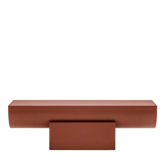 Aurelia Rust Printed Calfskin Golf Bench by Stephane Parmentier