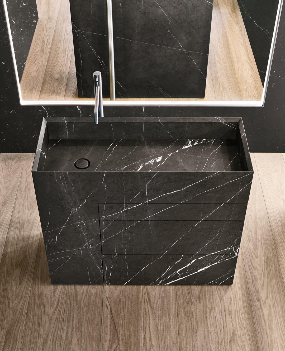 TOUCH 19.01 l washbasin & mirror by NOORTH