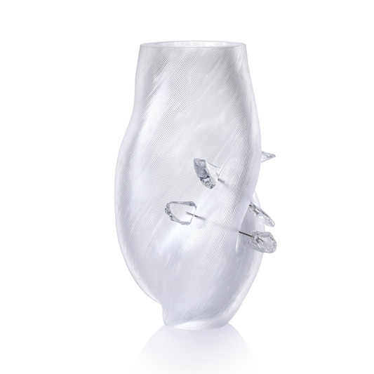 Unreality Vase Glacial Pleats 40cm Clear detail