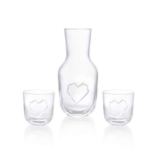 Love I Carafe 1200 ml plus 2 Glasses Love I 200 ml by Ruckl