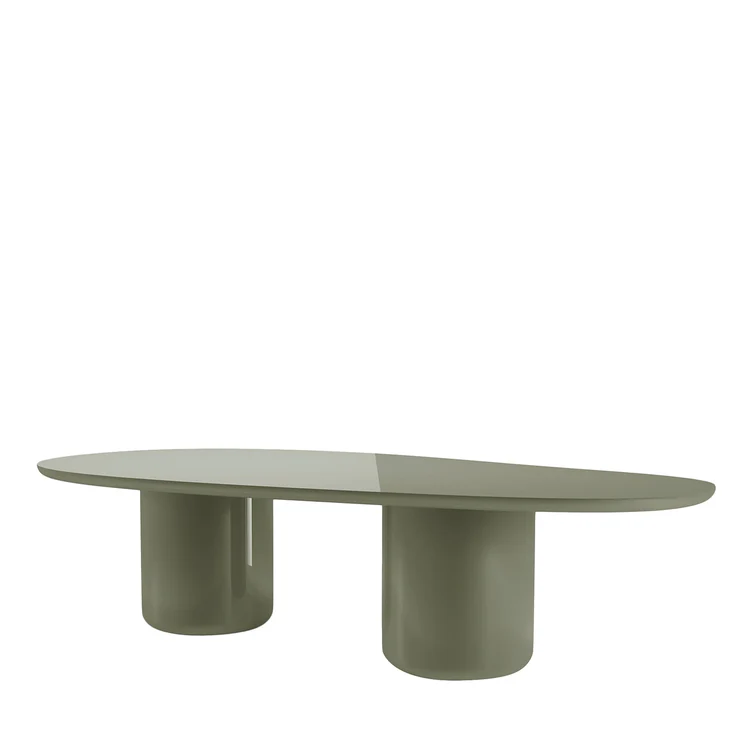 SECOLO | LAGHI II GLOSSY GREEN WOOD DINING TABLE | $24,730