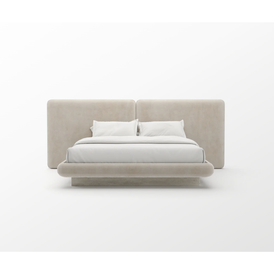 CARACOLE | OVERLAP UPH 2 PANEL KG BED IVORY | $8,190.00