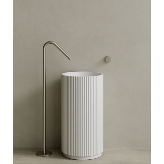 ELEMENTO BATH | 18" x 33" STONE PEDESTAL SINK | $1,536.25 - $1,624.90