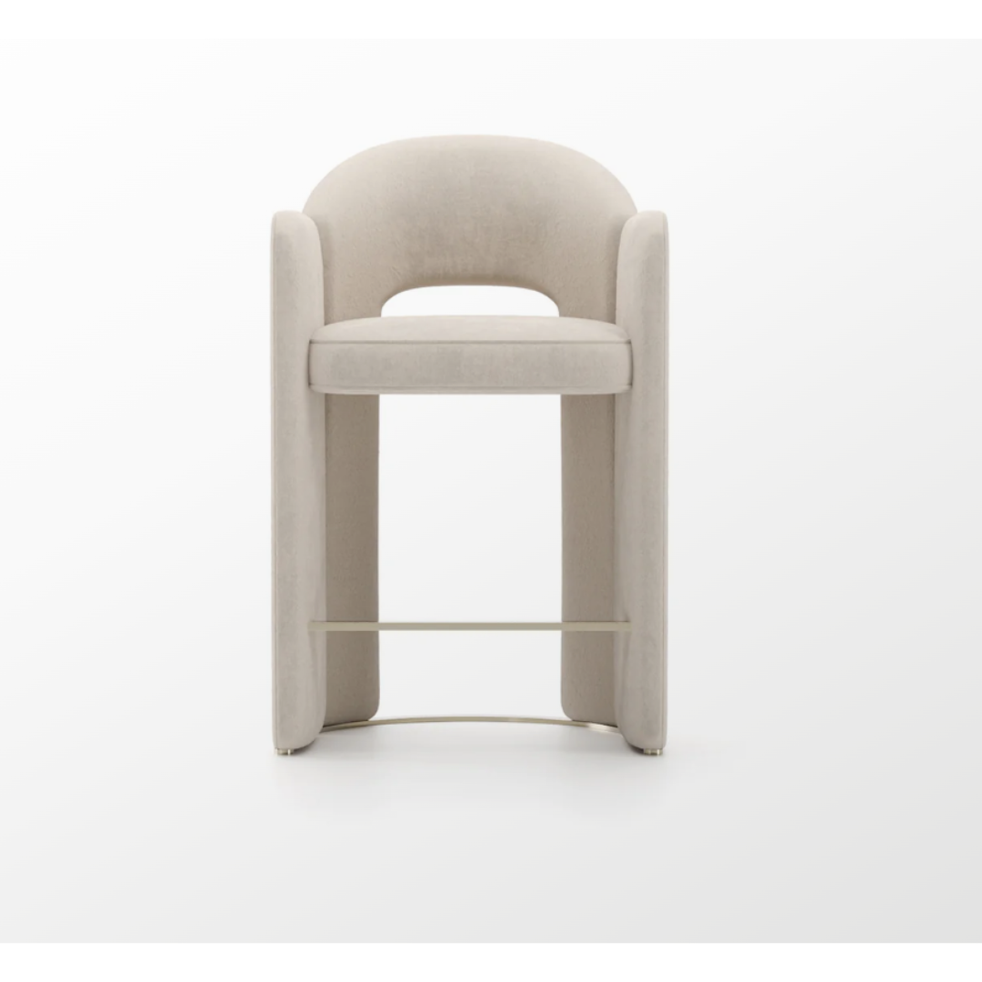 CARACOLE | OVERLAP COUNTER STOOL IVORY | $3,120.00