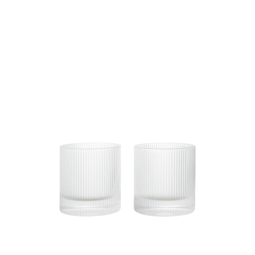 FERM LIVING | RIPPLE TUMBLER GLASSES SET OF 2 | $65.00