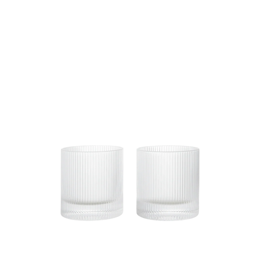 FERM LIVING | RIPPLE TUMBLER GLASSES SET OF 2 | $65.00