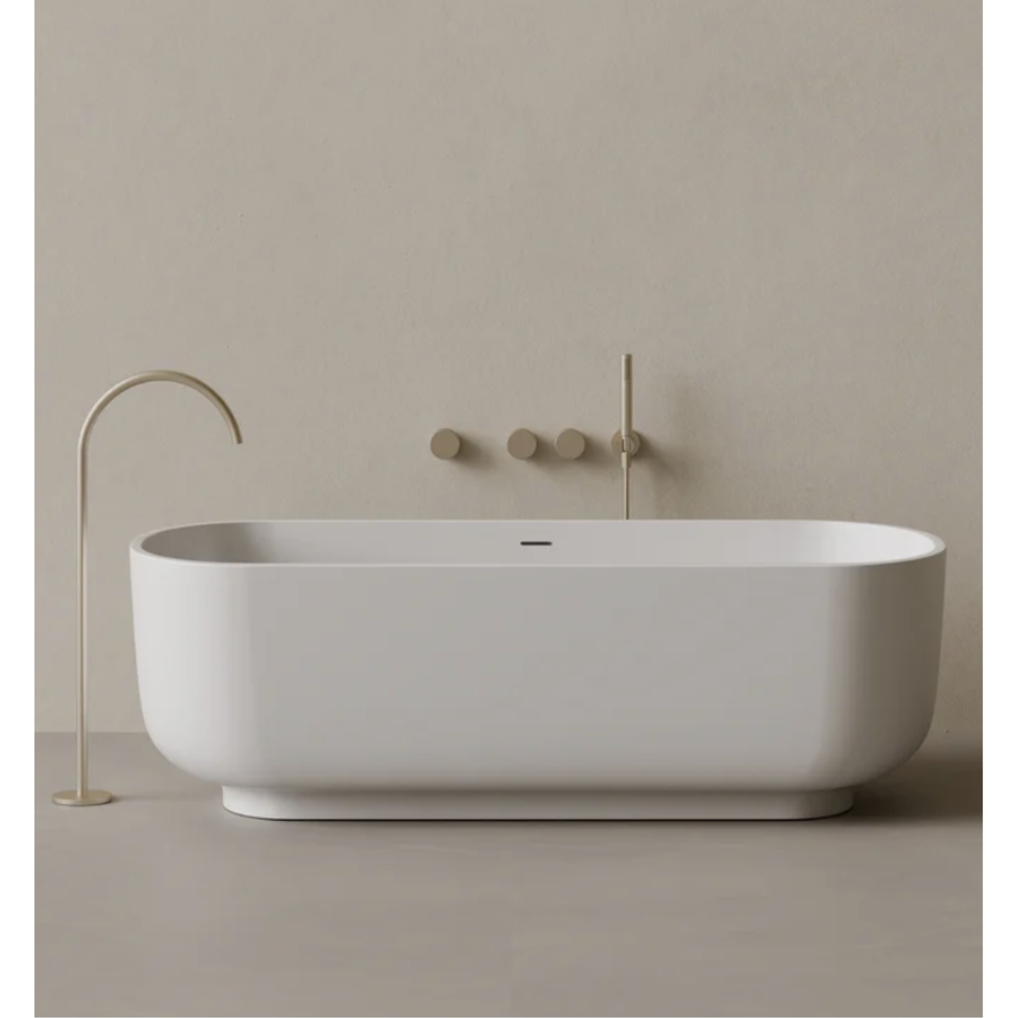 ELEMENTO BATH | 69" x 32" OVAL SOLID SURFACE STONE RESIN BATHTUB | $5,673.85 - $6,333.60