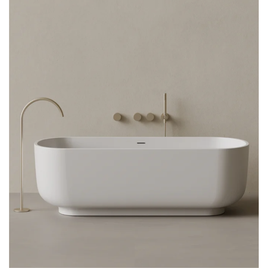 ELEMENTO BATH | 69" x 32" OVAL SOLID SURFACE STONE RESIN BATHTUB | $5,673.85 - $6,333.60