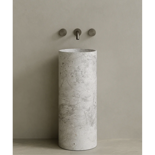 ELEMENTO BATH | CALVA STONE PEDESTAL SINK | $3,313.20 - $6,894.80