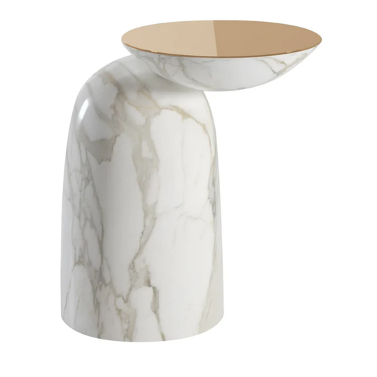 SECOLO | PINGU CALACATTA MARBLE SIDE TABLE | $8,380