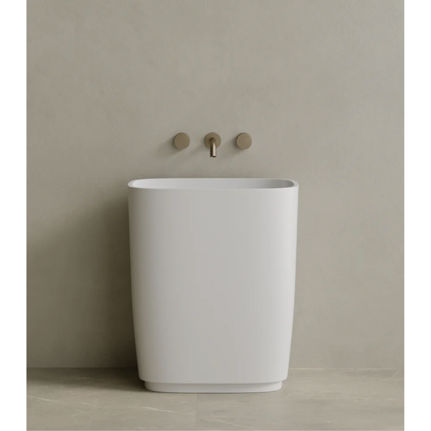 ELEMENTO BATH | 29" x 34" SOLID SURFACE STONE RESIN PEDESTAL SINK | $1,536.25 - $1,624.90