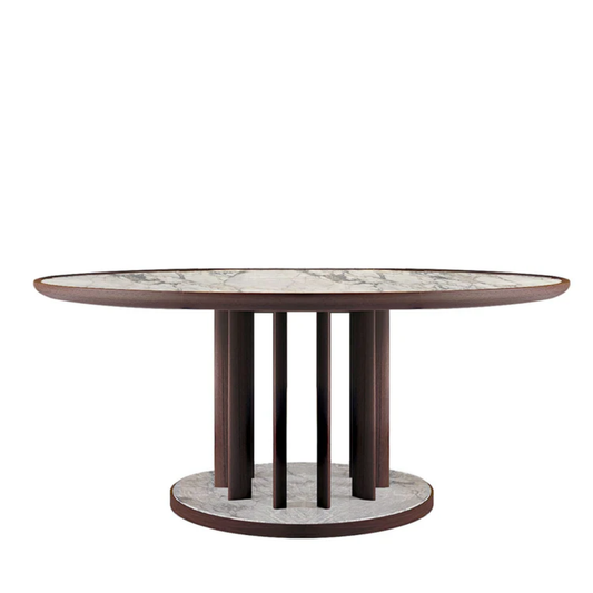 BAMAX | ROUND EARTHENWARE AND CANALETTO TABLE | $21,240.00