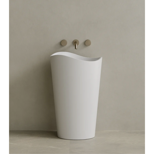 ELEMENTO BATH | 23" x 36" SOLID SURFACE PEDESTAL SINK | $1,464.10 - $1,540.90