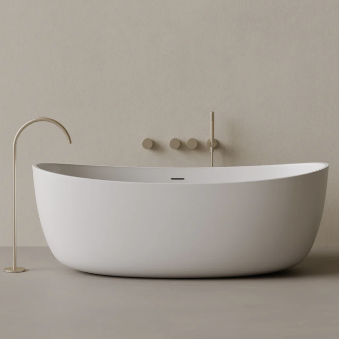 ELEMENTO BATH | 70" x 33" OVAL SOLID SURFACE STONE RESIN BATHTUB | $4,471.81 - $4,849.00