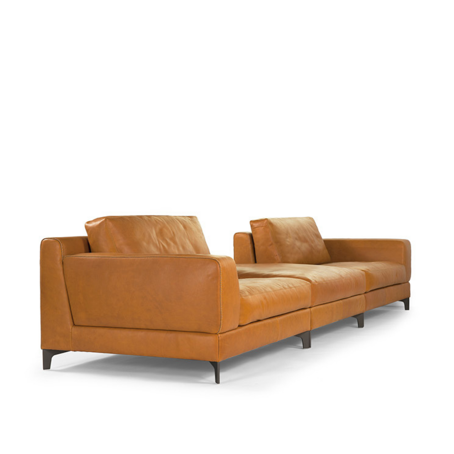 BEN LEATHER 2 SEATER SOFA WITH POUF | $23,050.00